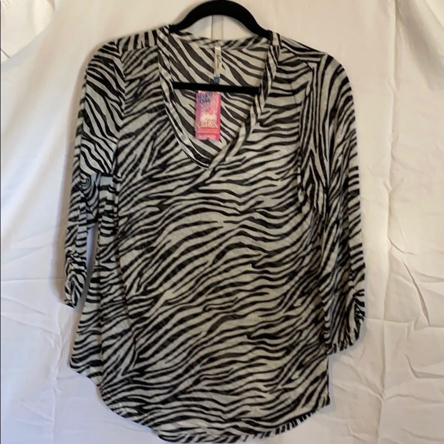 Wall Flower Tiger Stripe Blouse Brand New